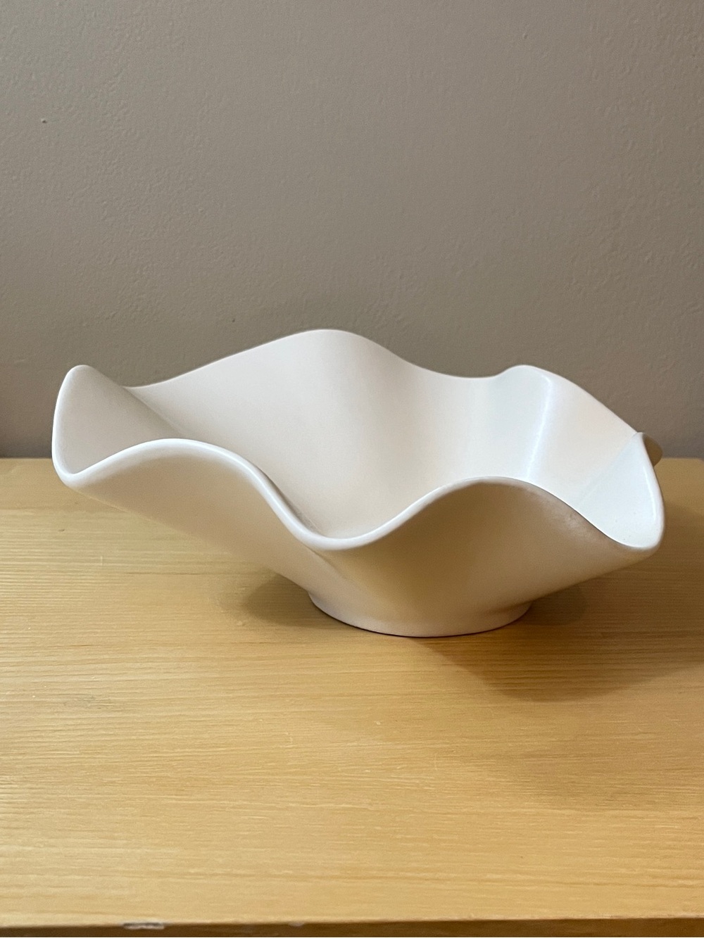Walmart. White/Cream Oblong Wavy Decorative Dish.